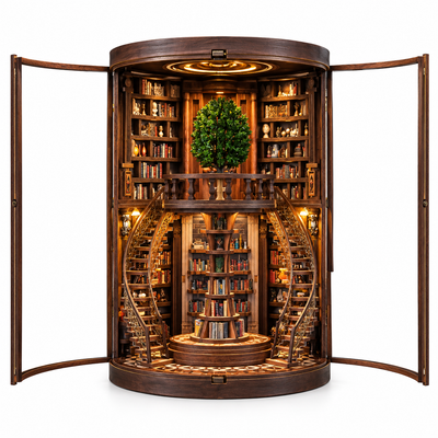 Visdomens bibliotek – Byggsats i trä.